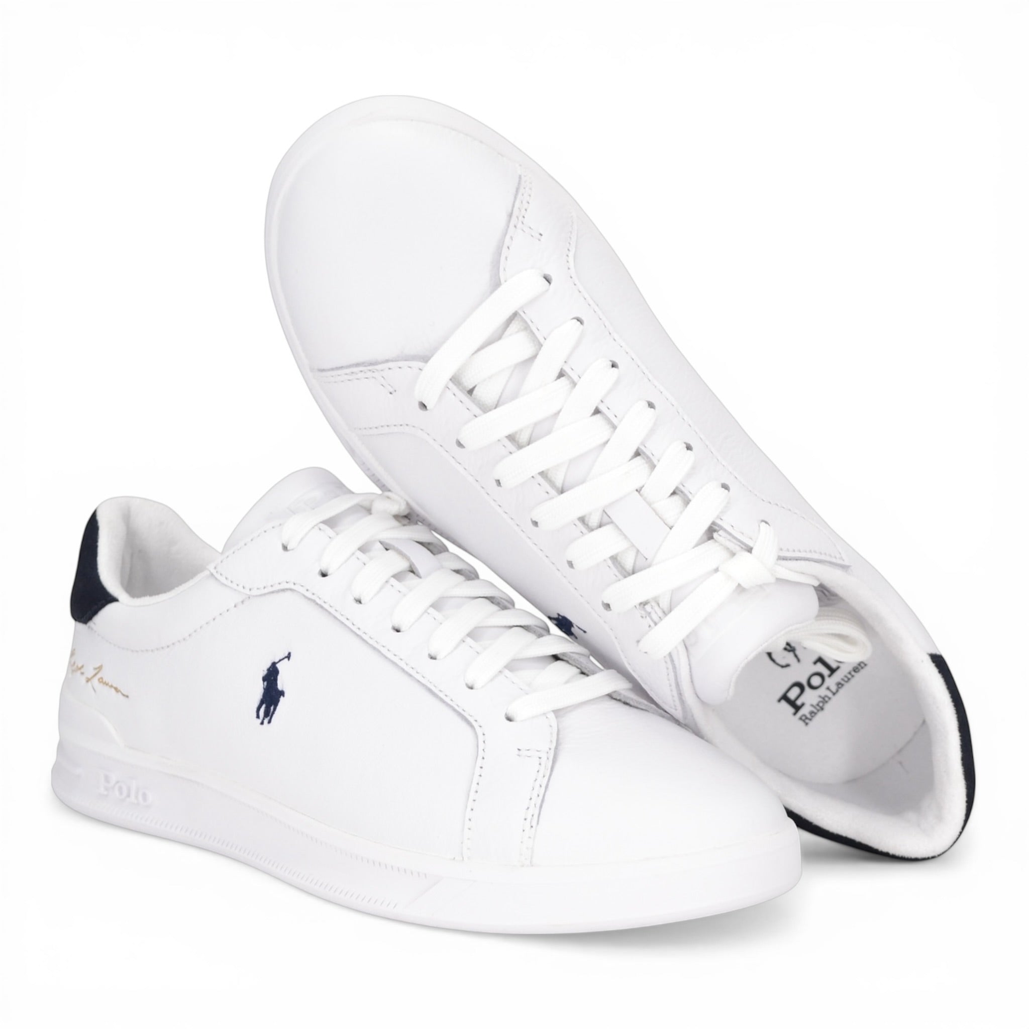 Sapatilhas Homem Polo Ralph Lauren Heritage Court II Branco/Preto Polo Ralph Lauren 