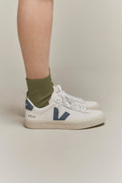 Sapatilhas Homem Veja Campo Leather Branco/Azul Veja 