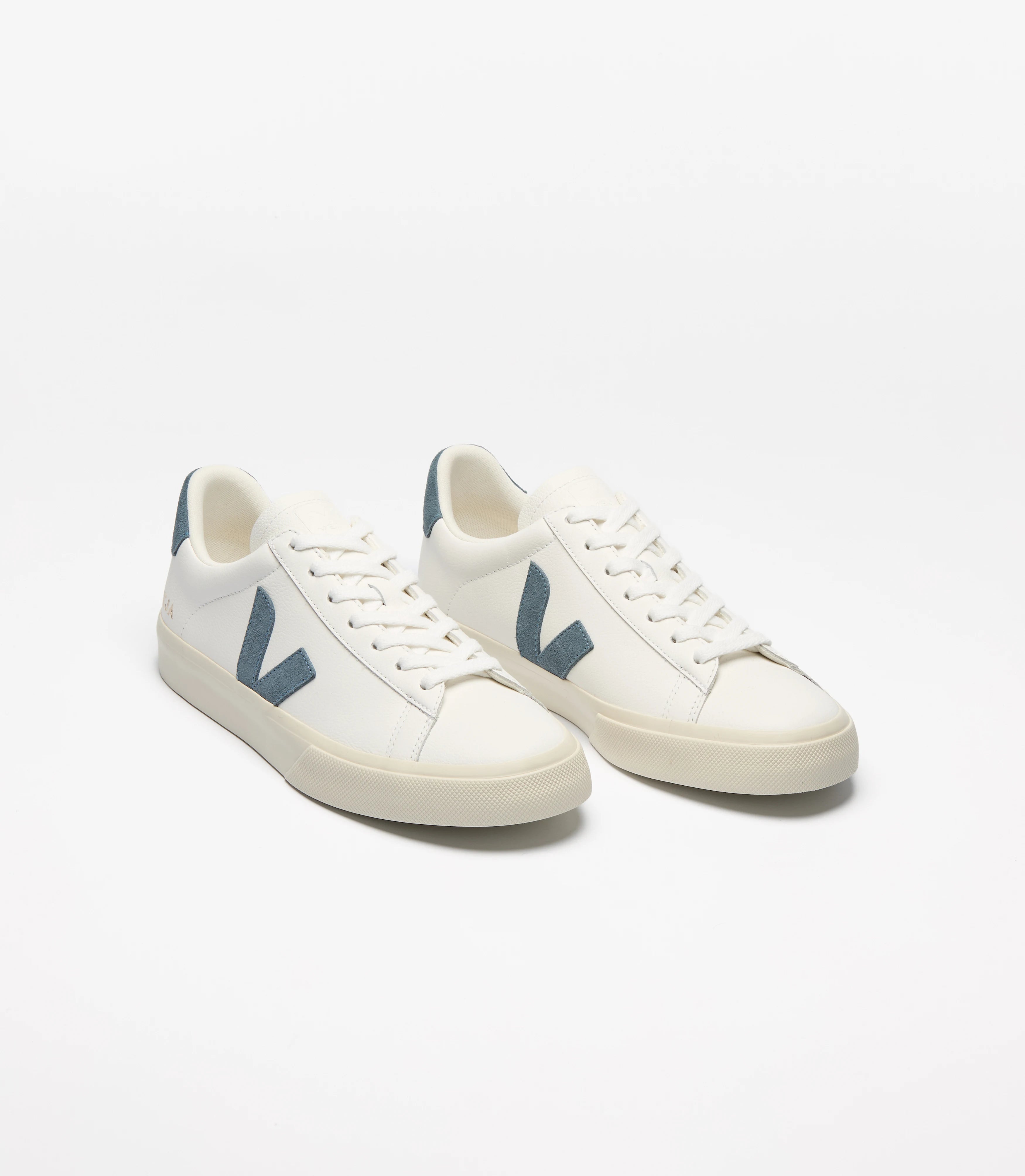 Sapatilhas Homem Veja Campo Leather Branco/Azul Veja 
