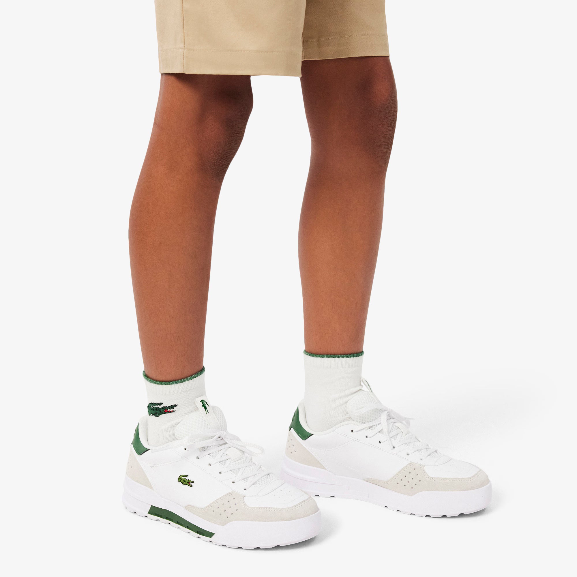 Sapatilhas Júnior Lacoste Slam Break Branco/Verde Lacoste 