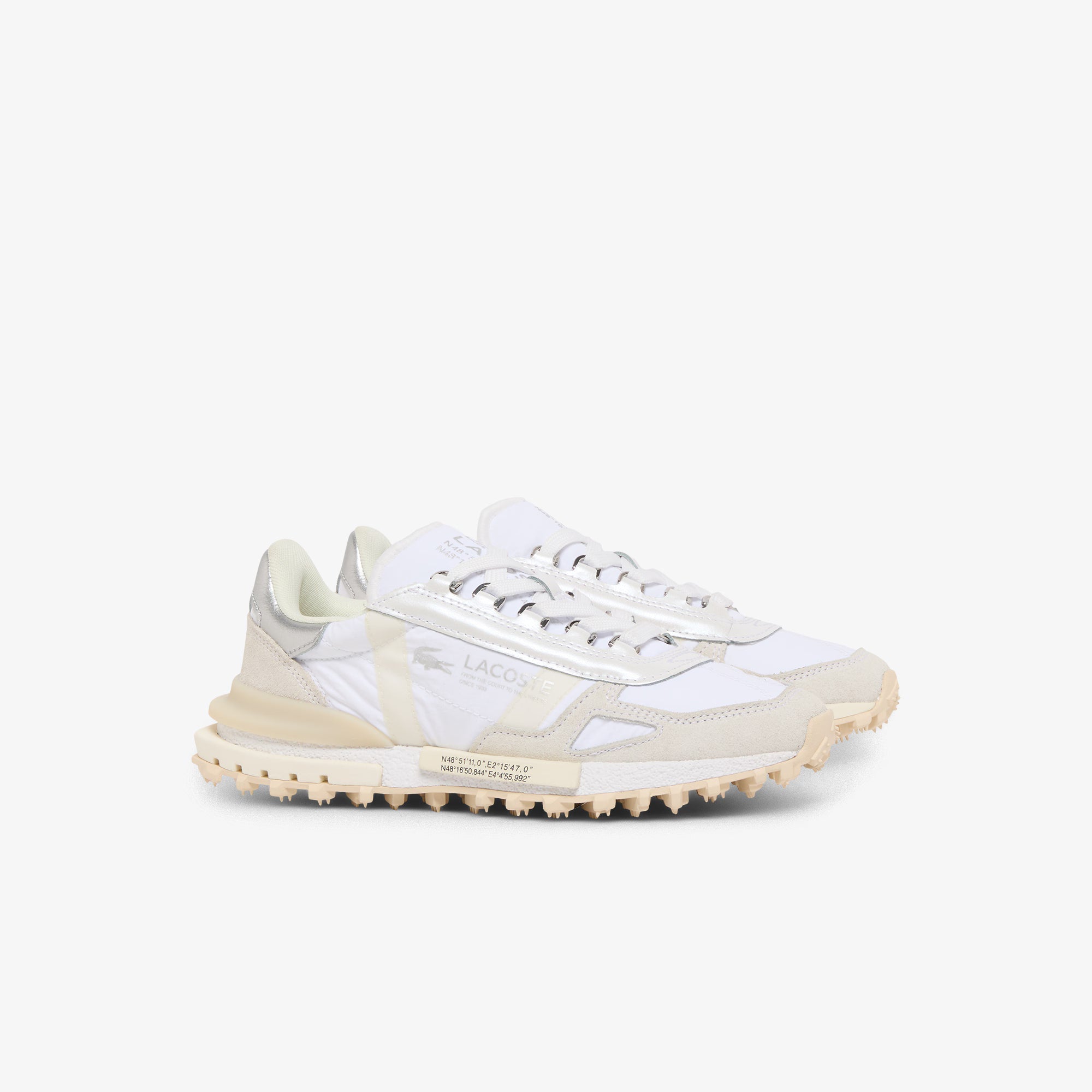 Sapatilhas Mulher Lacoste Elite Active Branco/Prateado Lacoste 