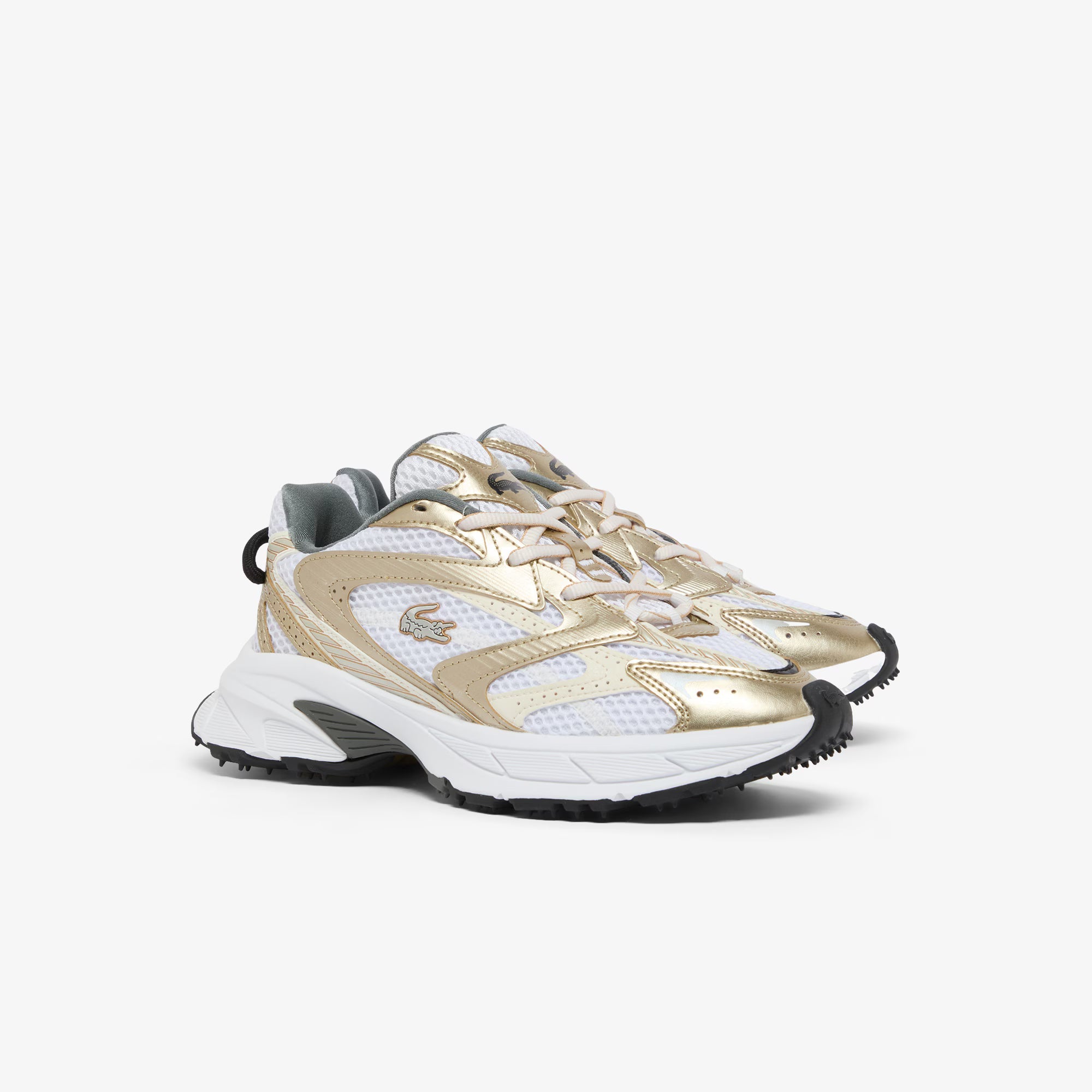 Sapatilhas Mulher Lacoste L003 Neo Shot Branco/Dourado Lacoste 