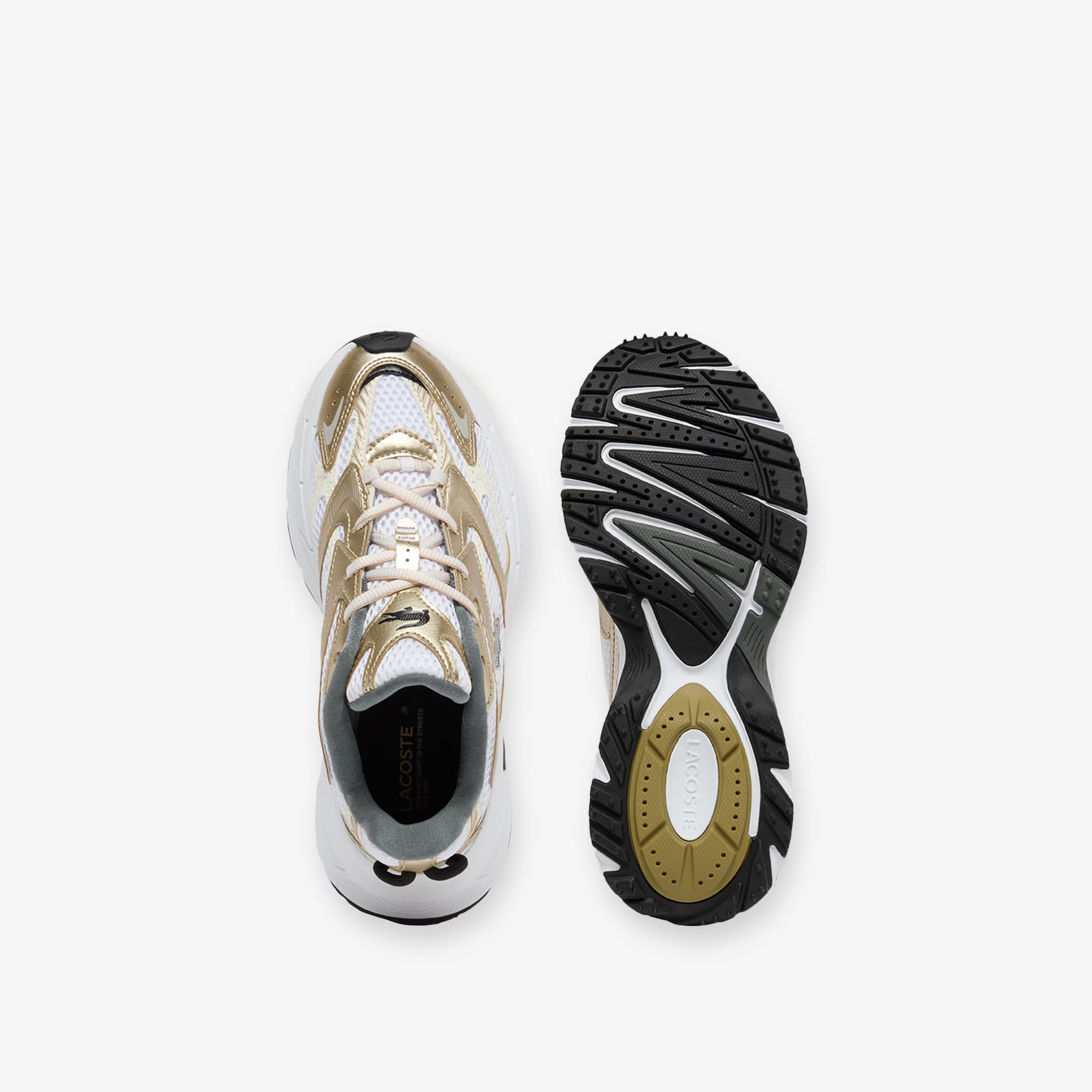 Sapatilhas Mulher Lacoste L003 Neo Shot Branco/Dourado Lacoste 