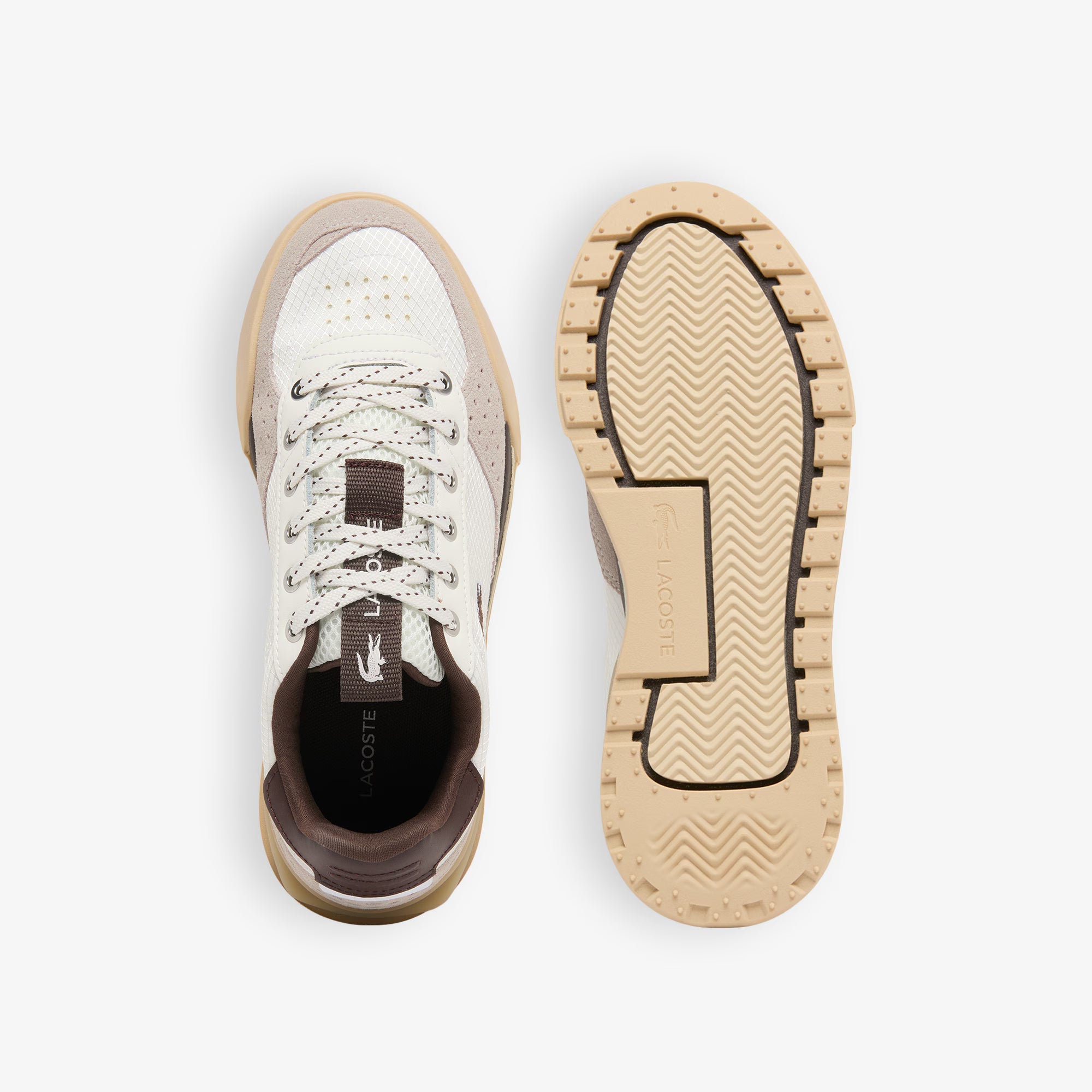 Sapatilhas Mulher Lacoste Slam Break Branco/Castanho Lacoste 