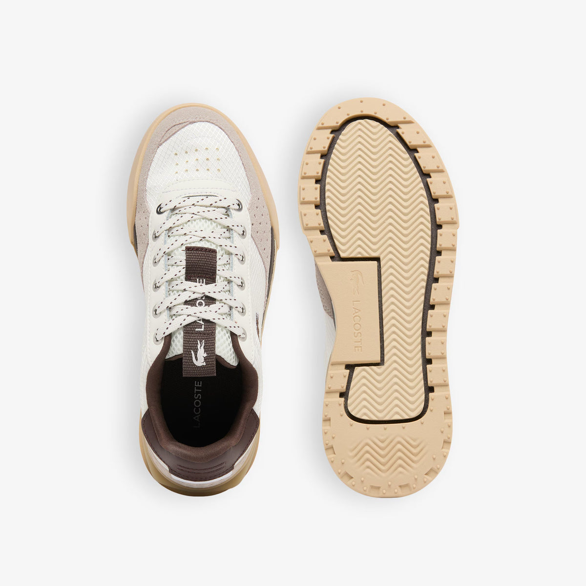Sapatilhas Mulher Lacoste Slam Break Branco/Castanho Lacoste 