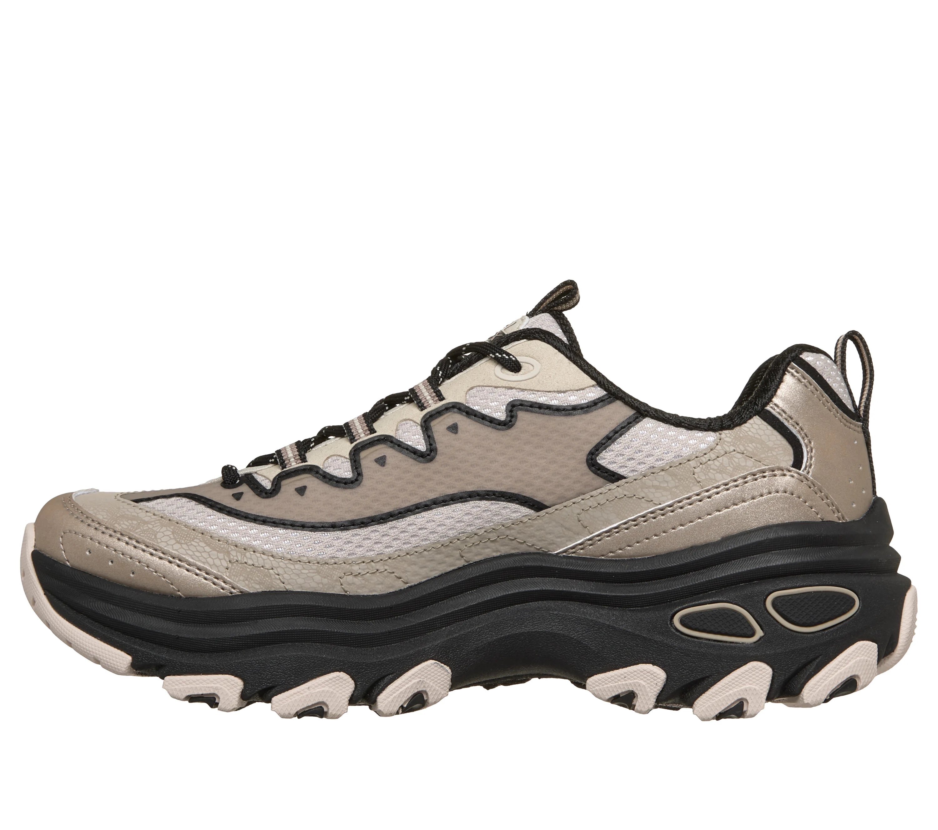 Sapatilhas Mulher Skechers D´Lites Max Bege/Preta Skechers 