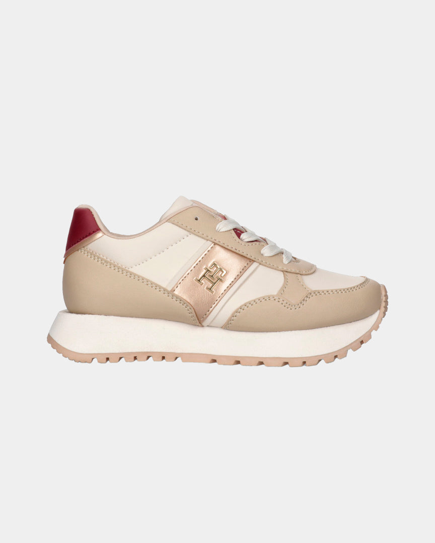 Sapatilhas Tommy Hilfiger Low Cut Lace-up Mulher Bege
