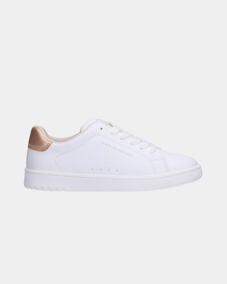 Sapatilhas Tommy Hilfiger Low Cut Lace-up Mulher Branco/Dourado