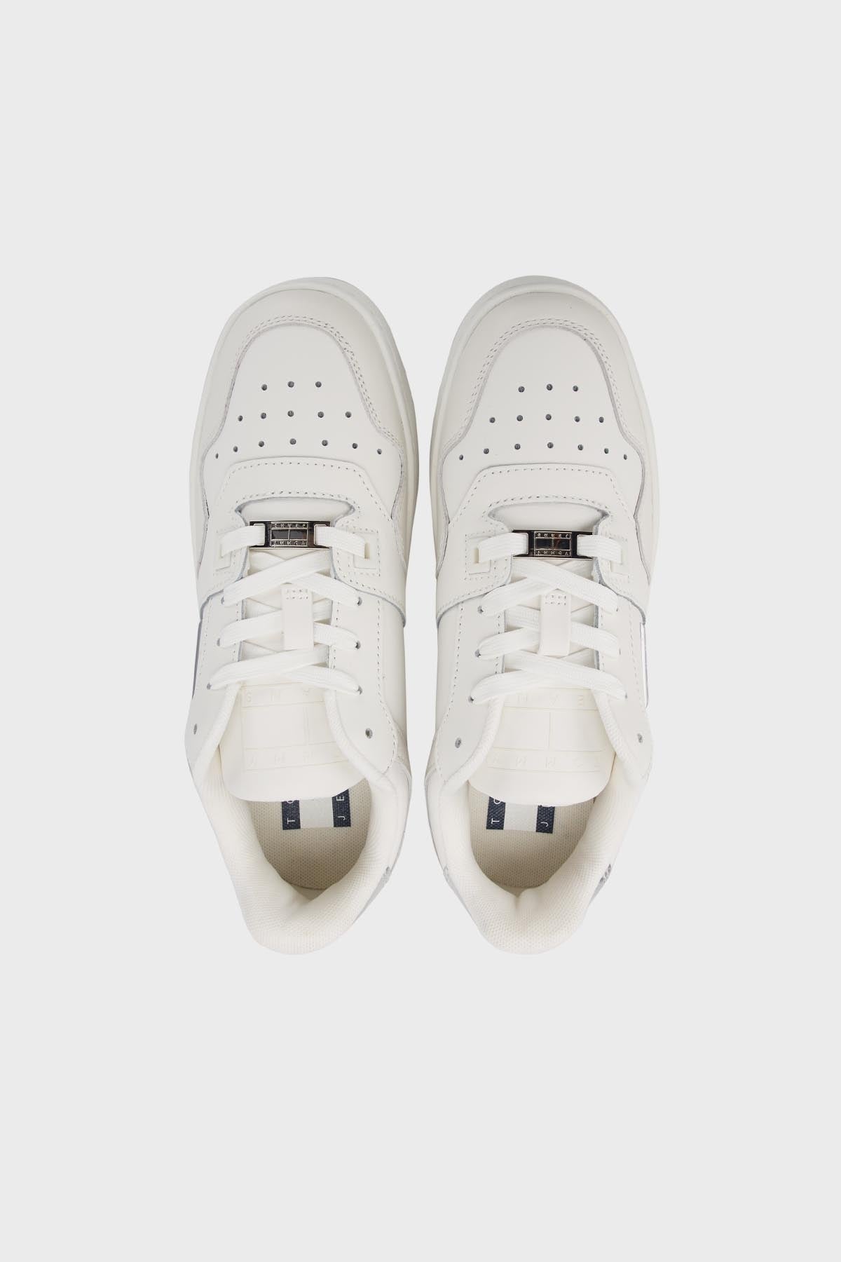 Sapatilhas Tommy Hilfiger Retro Basket Mirror Mulher Brancas