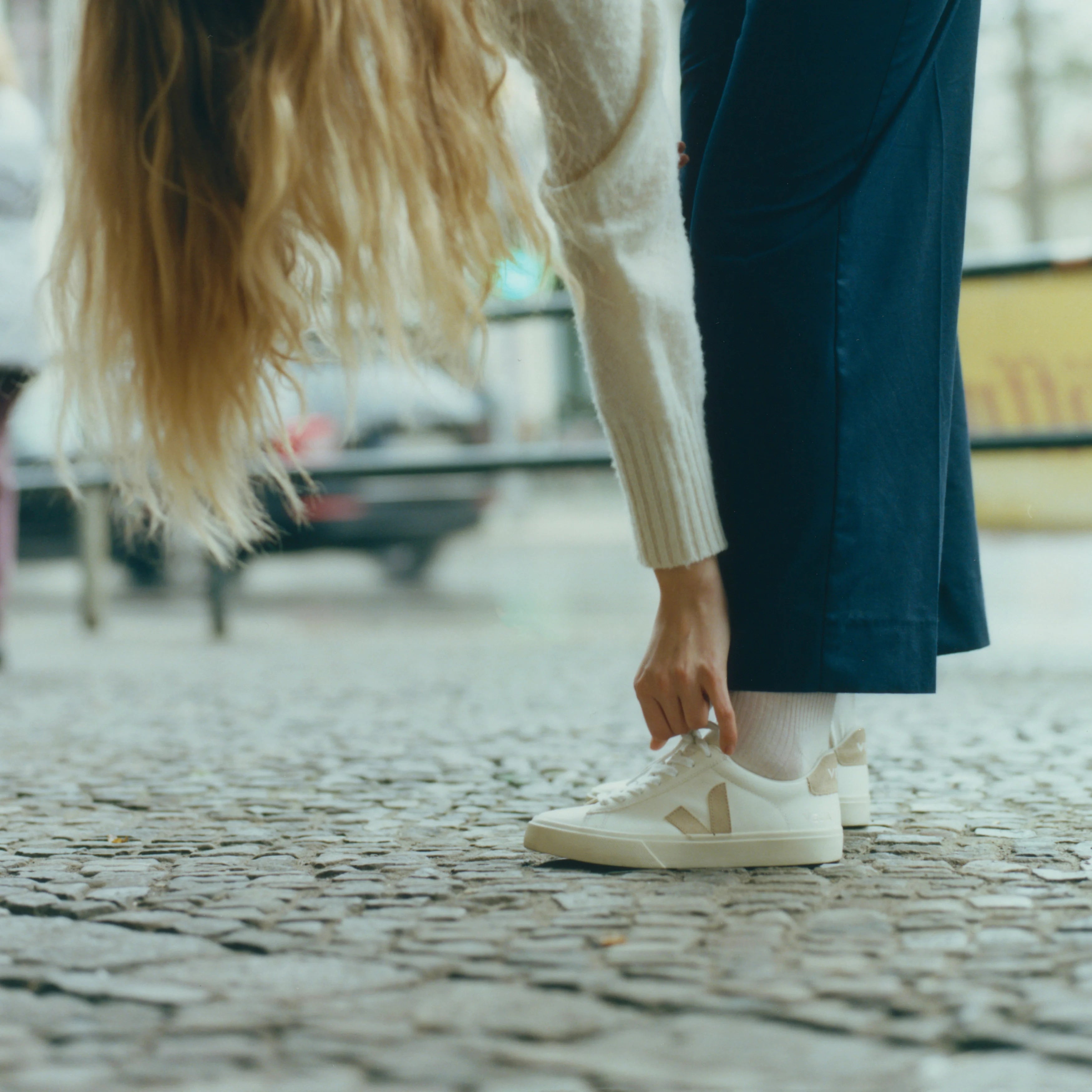 Sapatilhas Veja Campo Leather Branco/Bege Veja 