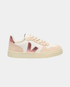 Sapatilhas Veja Mulher Small V-10 Leather Branco/Rosa Veja 