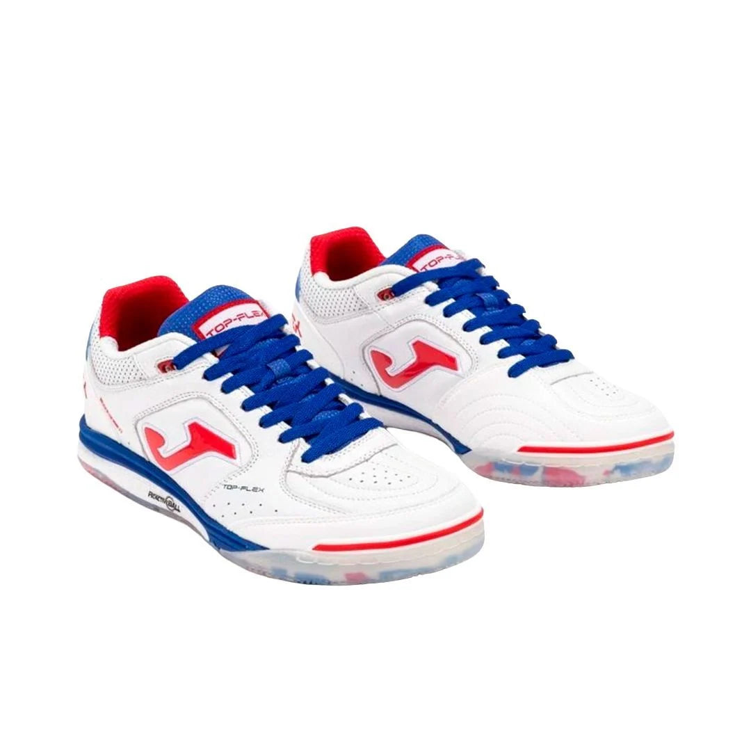 Sapatilhas de Futsal Joma Top Flex Rebound 26 Branca/Vermelho/Azul Joma 