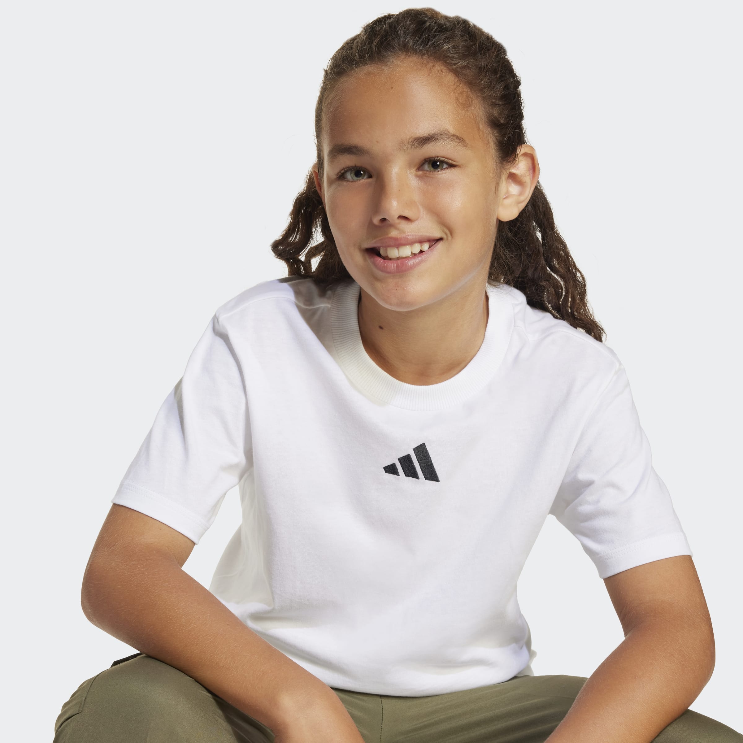 T-Shirt Adidas Júnior Essentials Branca Adidas 