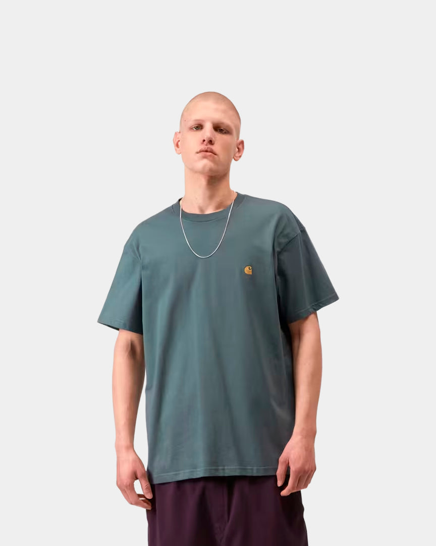 T-Shirt Homem Carhartt WIP Chase Azul Carhartt 