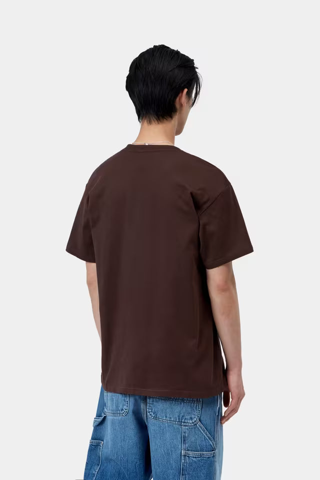 T-Shirt Homem Carhartt WIP Chase Castanha Carhartt 