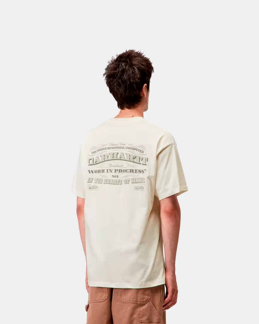 T-Shirt Homem Carhartt WIP One Bege/Verde Carhartt 