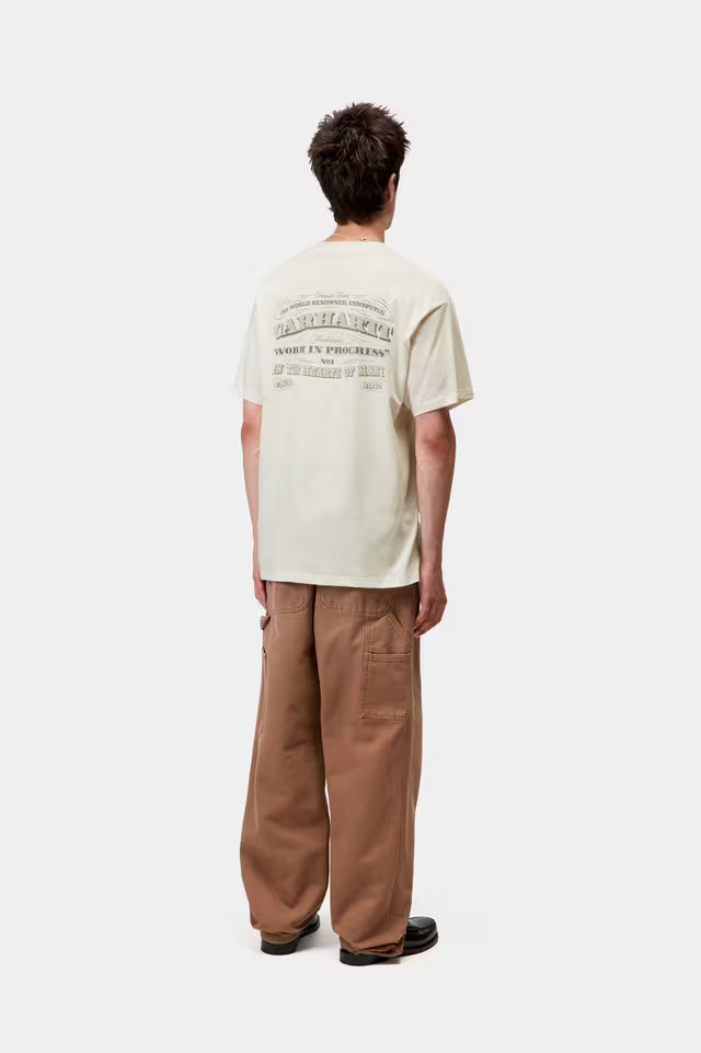 T-Shirt Homem Carhartt WIP One Bege/Verde Carhartt 