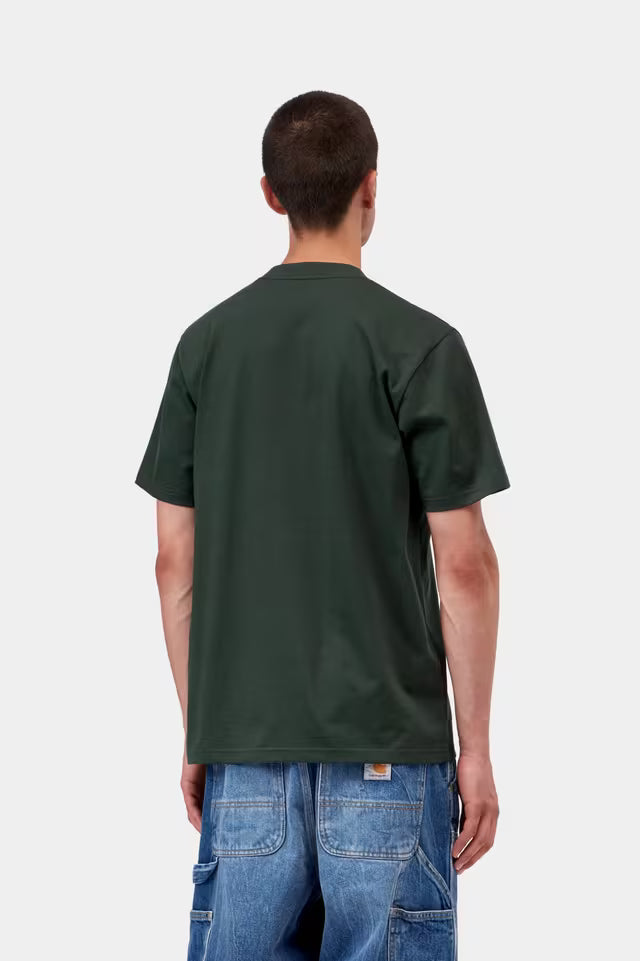 T-Shirt Homem Carhartt WIP S/S Script Verde Carhartt 
