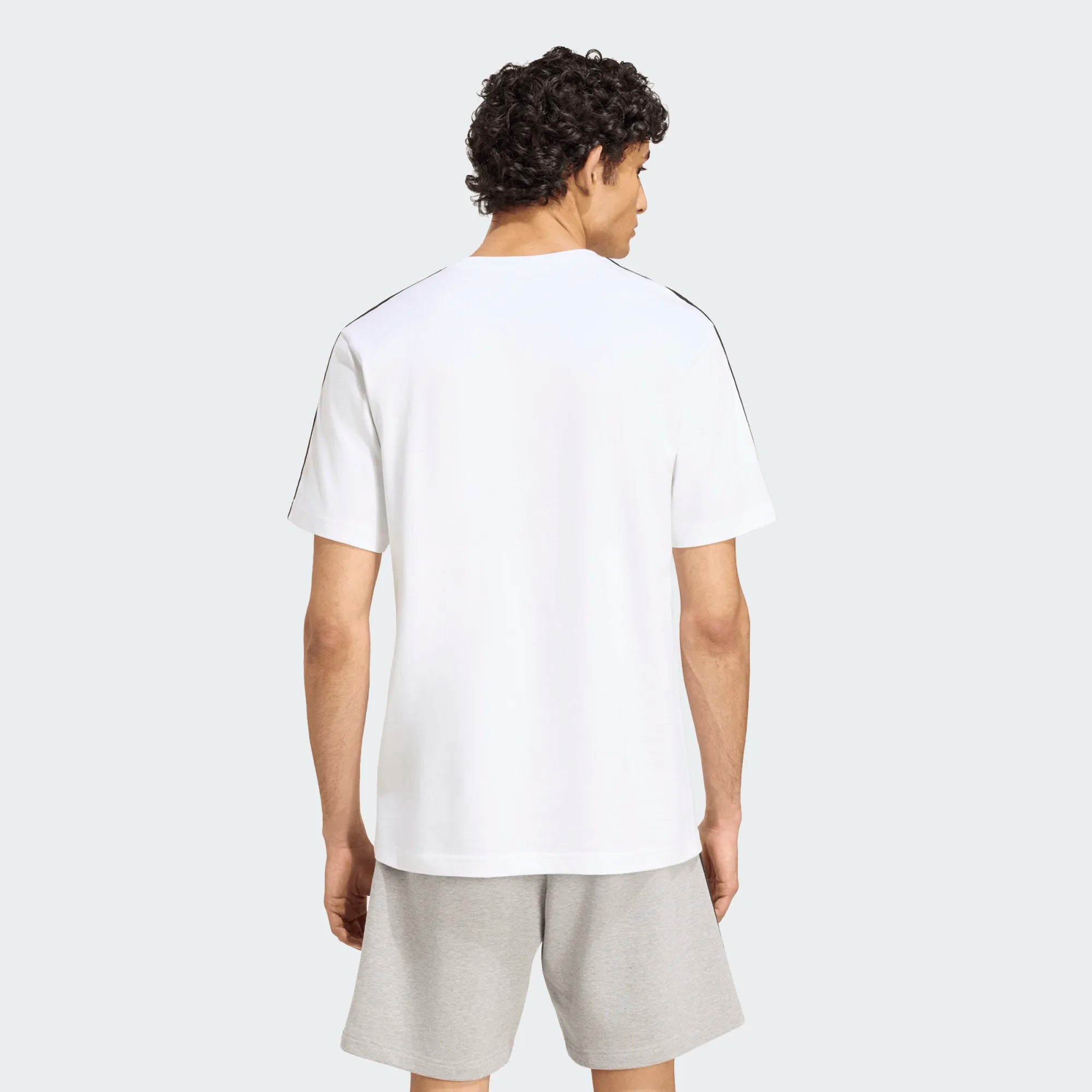 T-shirt Homem Adidas Essentials 3S Branco/Preto Adidas 