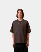 T-shirt Homem Carhartt WIP Lambert Castanha Carhartt 