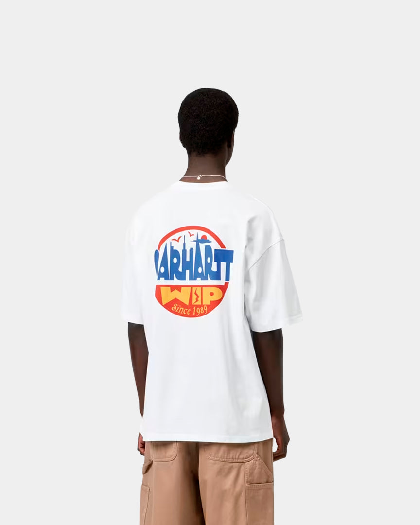 T-shirt Homem Carhartt WIP Luggage Label Branca Carhartt 