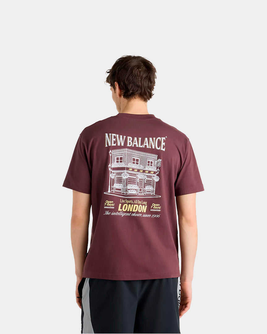 T-shirt Homem New Balance Grab a Bit London Bordô New Balance 