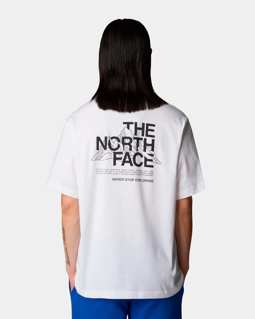 T-shirt The North Face Mountain Sketch SS Homem Branco