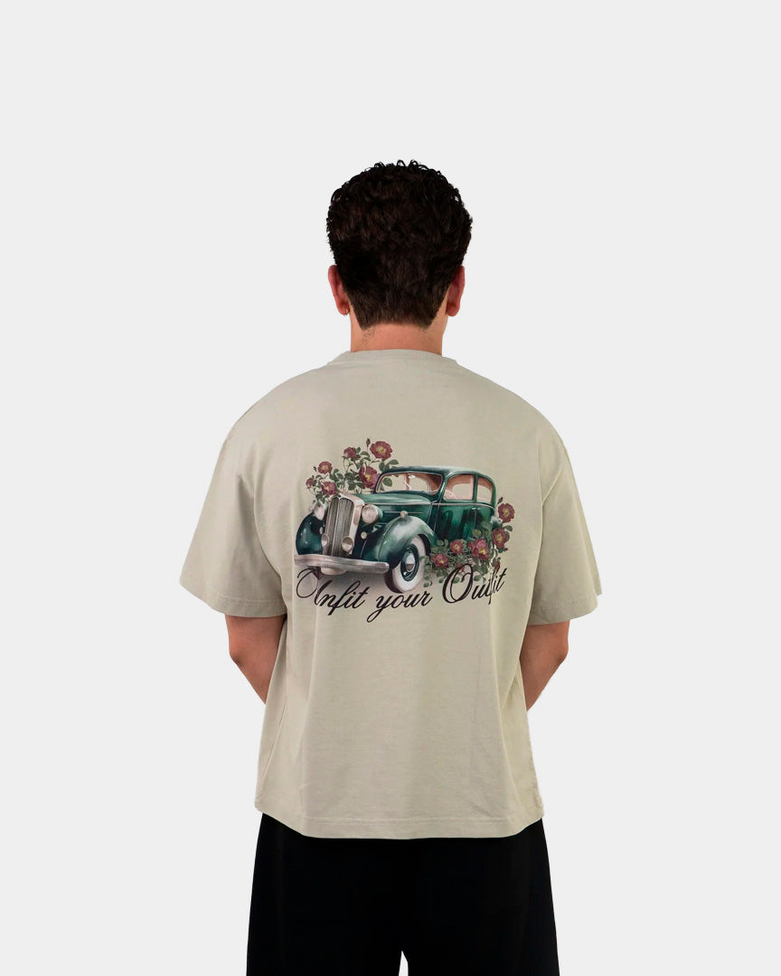 T-shirt Unfitted Unbroken Flowers Bege Unfitted 