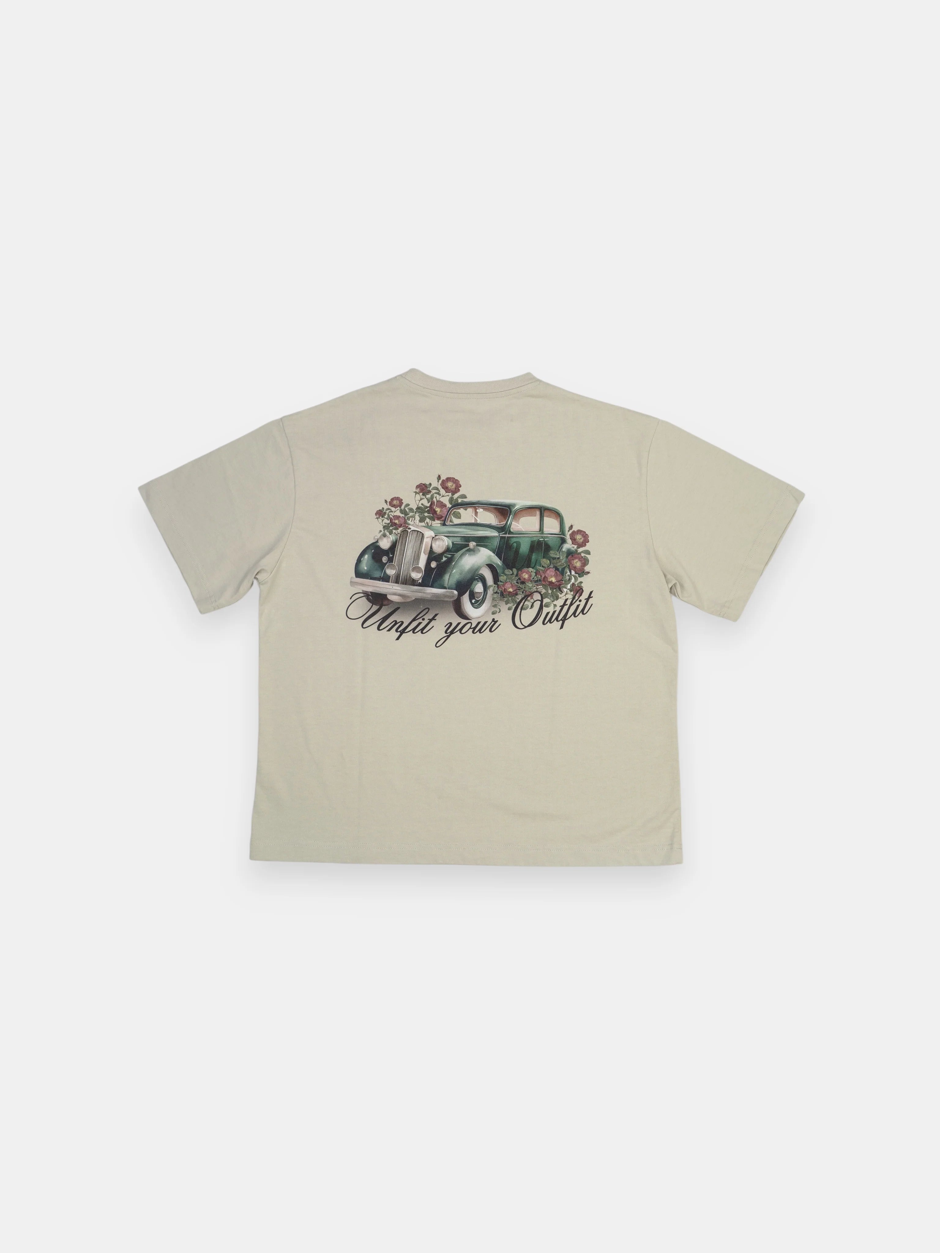 T-shirt Unfitted Unbroken Flowers Bege Unfitted 