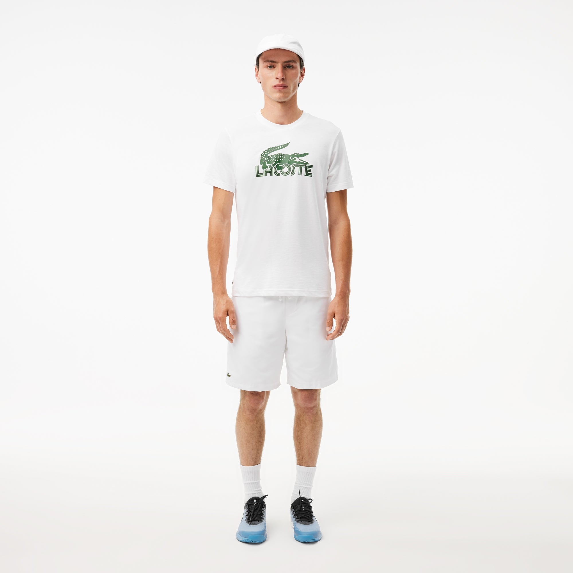 Lacoste T-Shirt Logo Branca/Verde Lacoste 