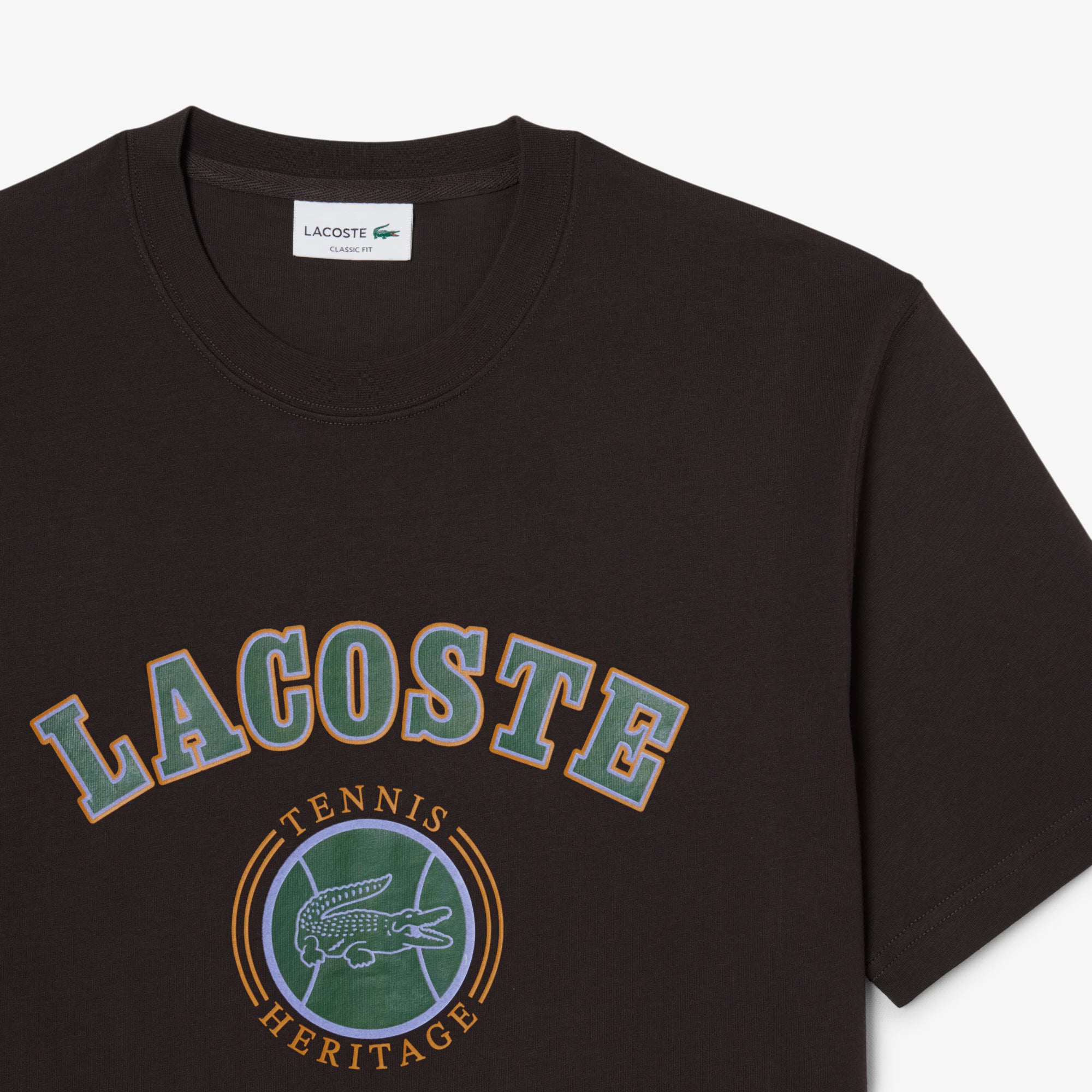 Lacoste T-shirt de Algodão Castanha Lacoste 