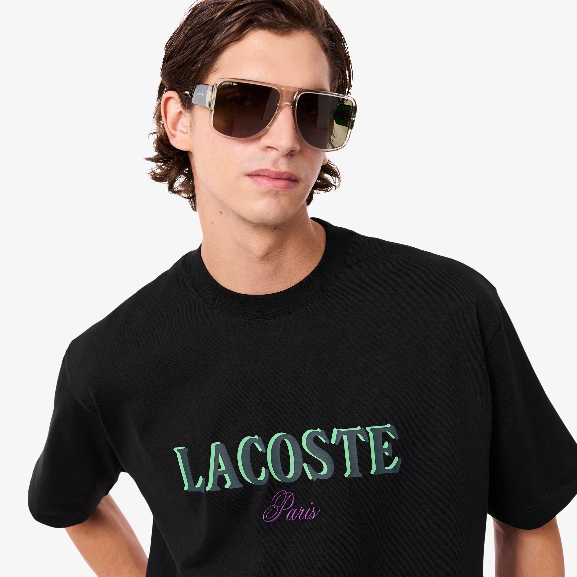 Lacoste T-shirt Folgada Preta Lacoste 
