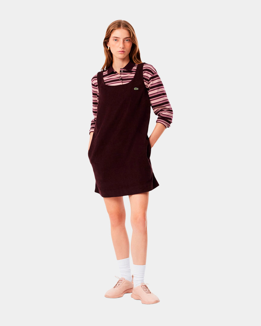 Vestido Lacoste de Bombazina Castanho Lacoste 