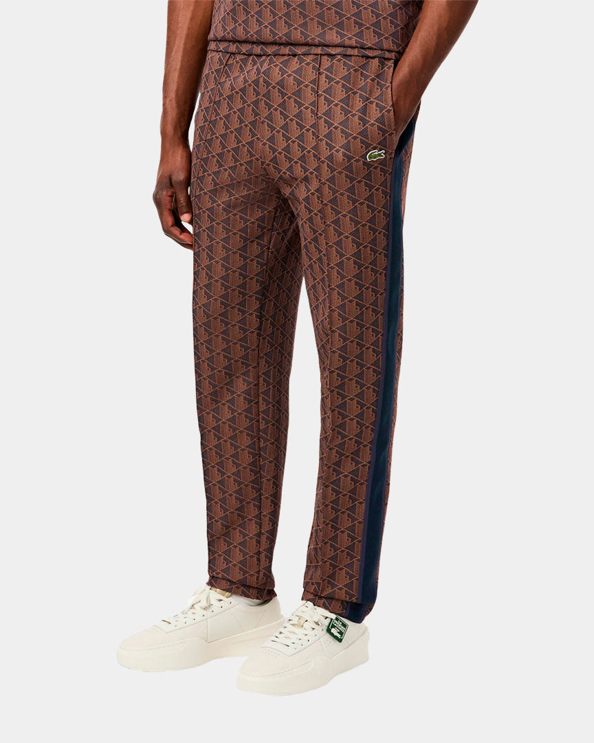Lacoste Calças Paris Monograma Violeta/Castanho XH1440009I4