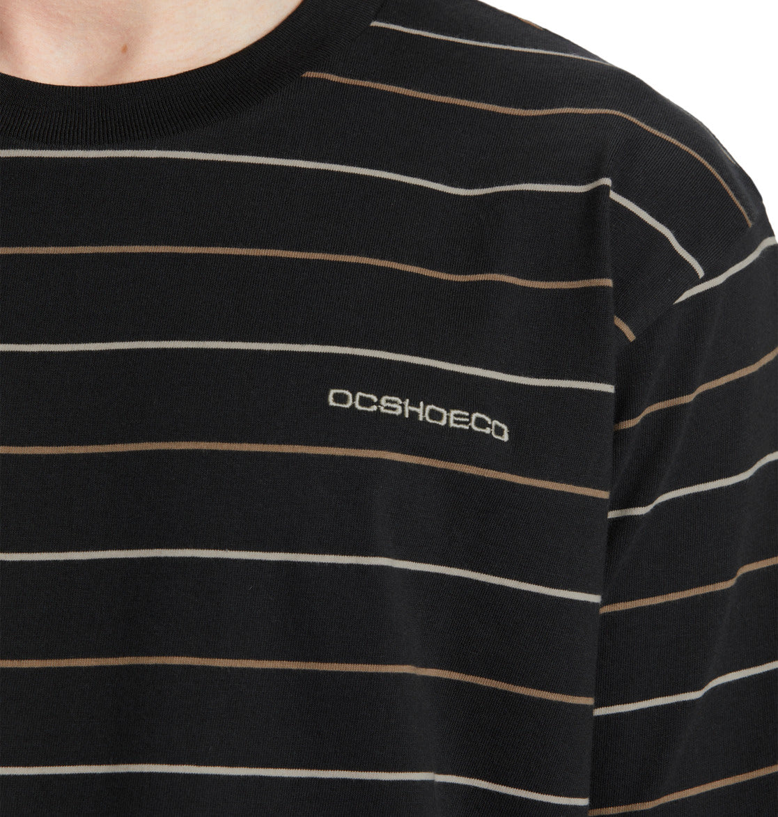 DC T-shirt Listra Lowstate Stripe Preta DC