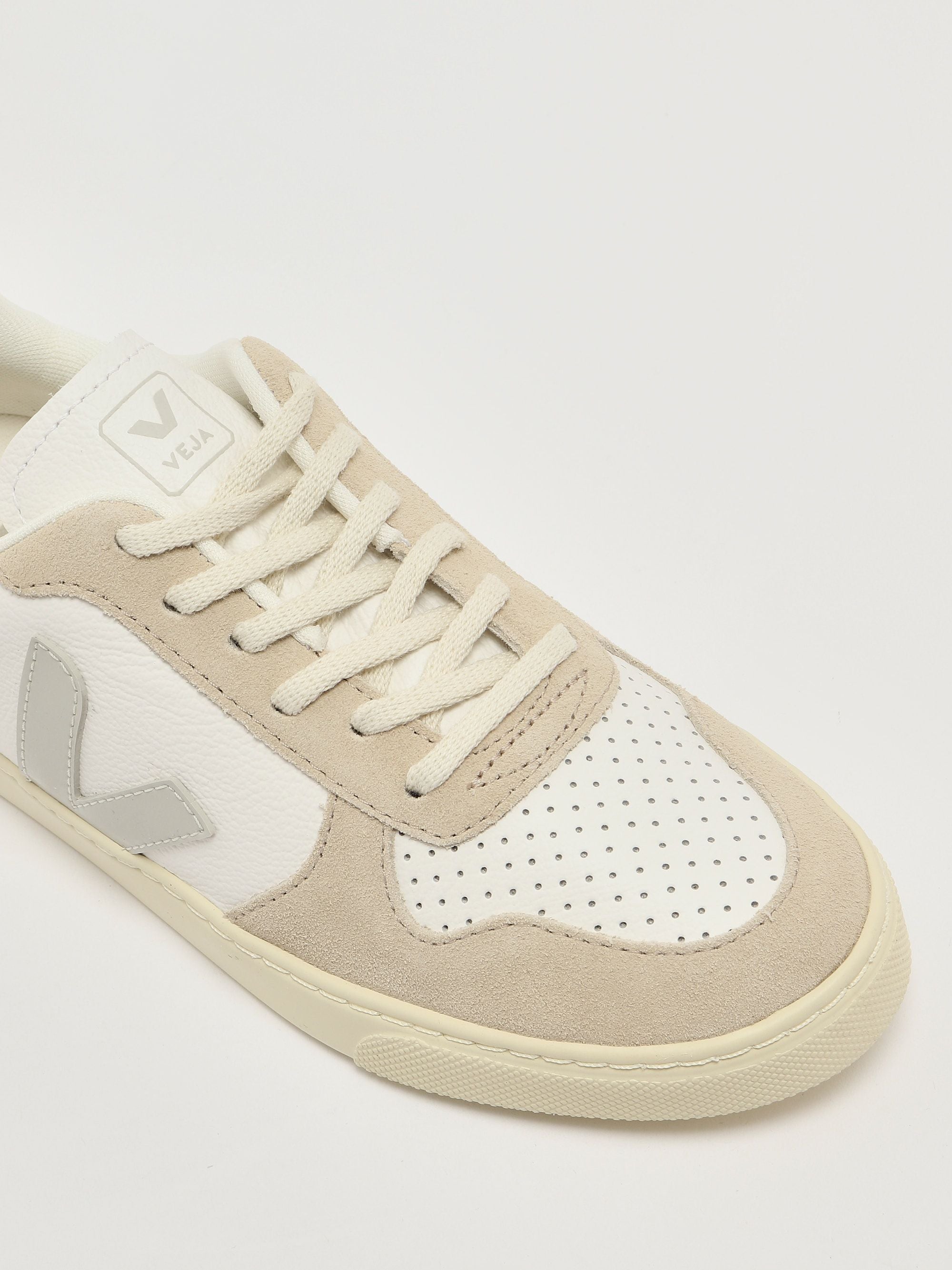 Veja Small V-10 Leather Branco/Bege Veja 