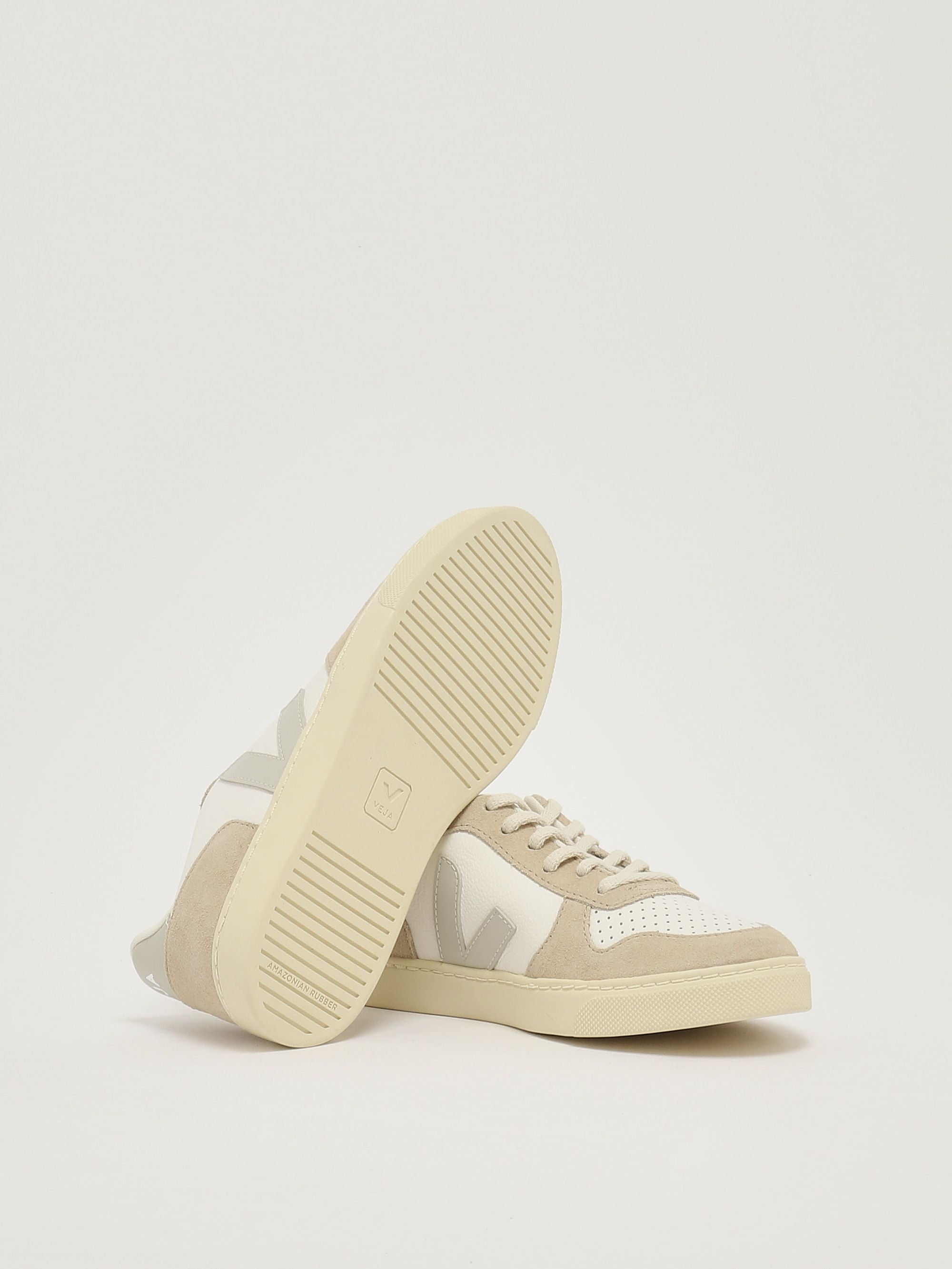 Veja Small V-10 Leather Branco/Bege Veja 