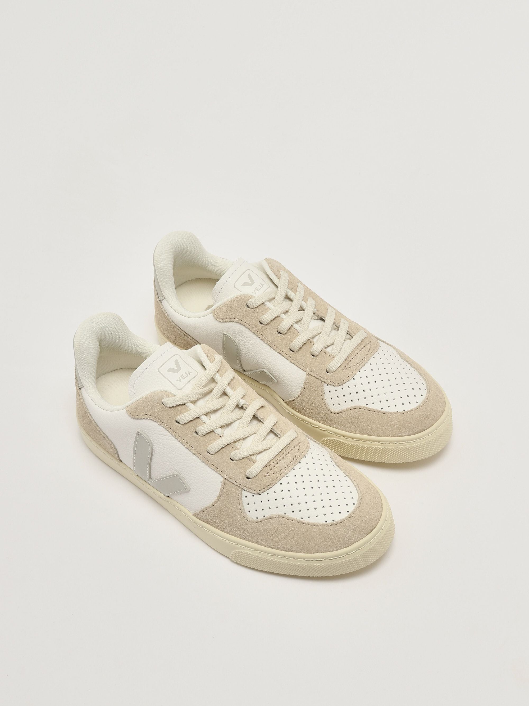 Veja Small V-10 Leather Branco/Bege Veja 