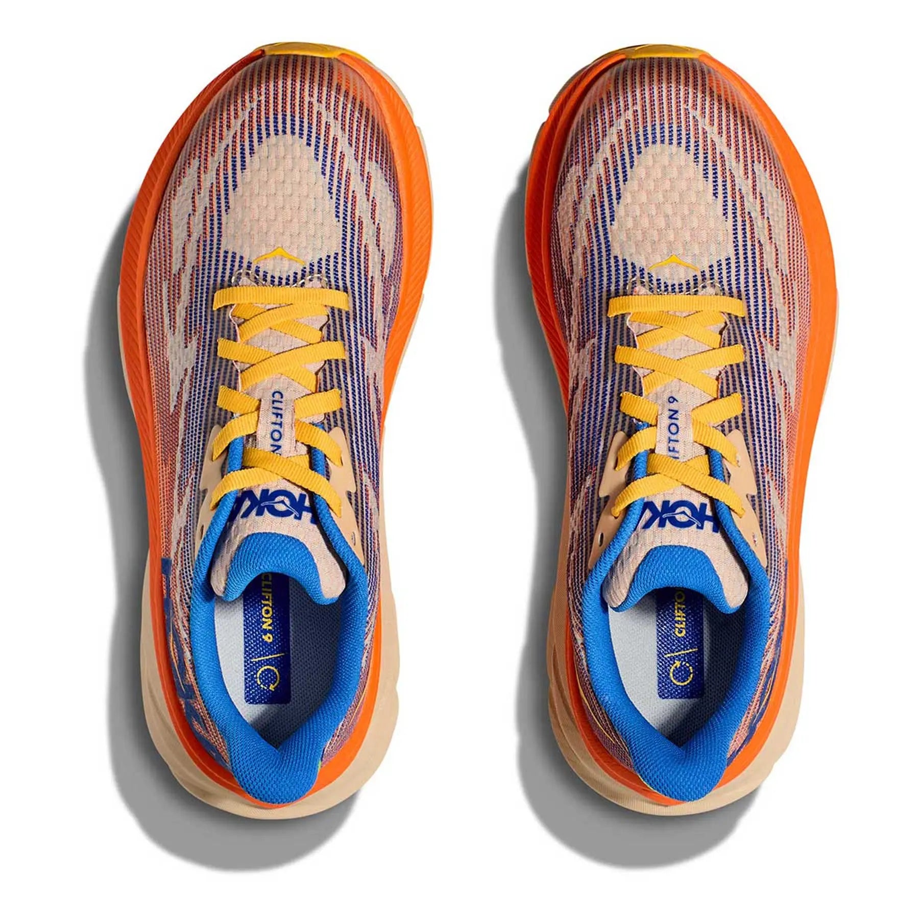 Hoka Corrida Clifton 9 J Laranja/Azul Hoka