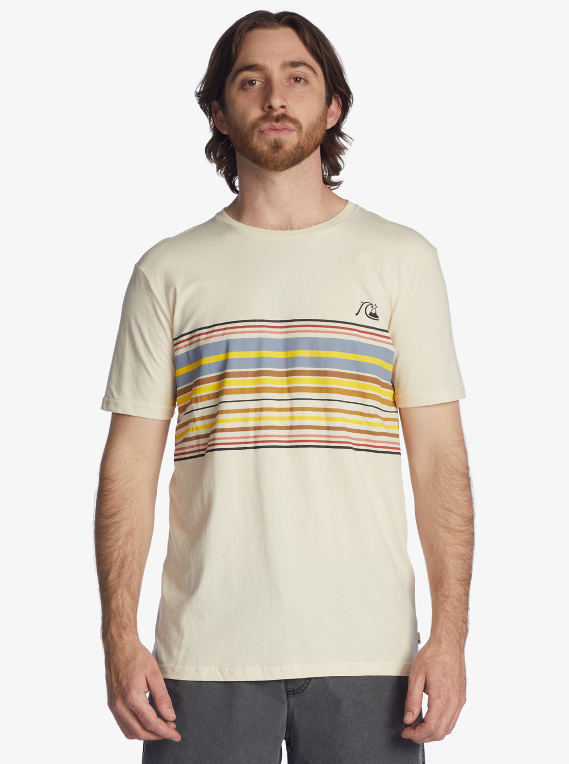 Quiksilver Rythmicstripe M Tees Bege Quiksilver 