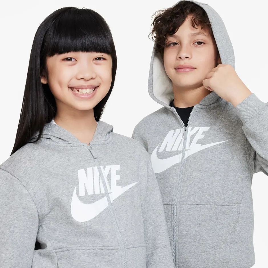 Nike Casaco Sportswear Club Fleece JR Cinza Nike 