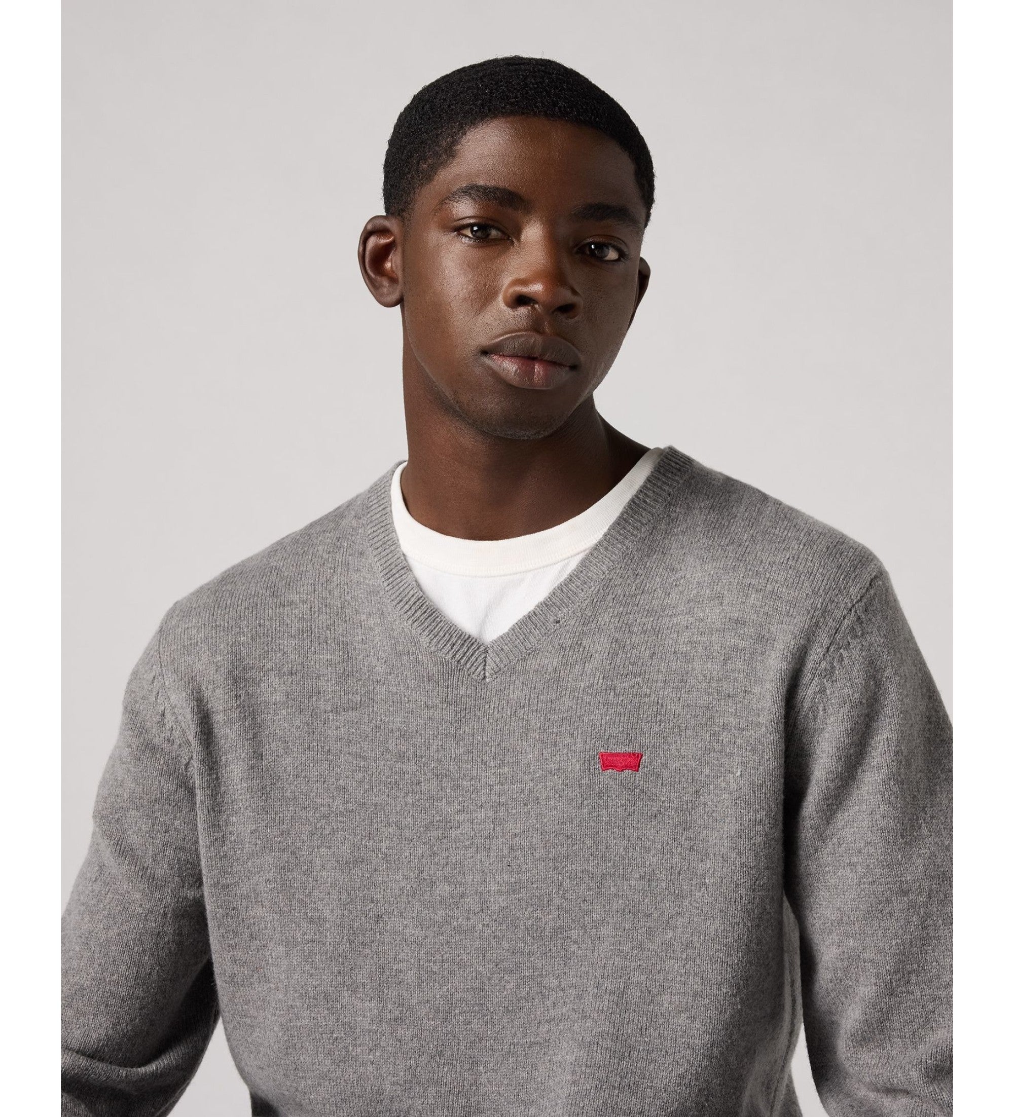 Levi´s Camisola de Malha em V Cinza Levi´s 