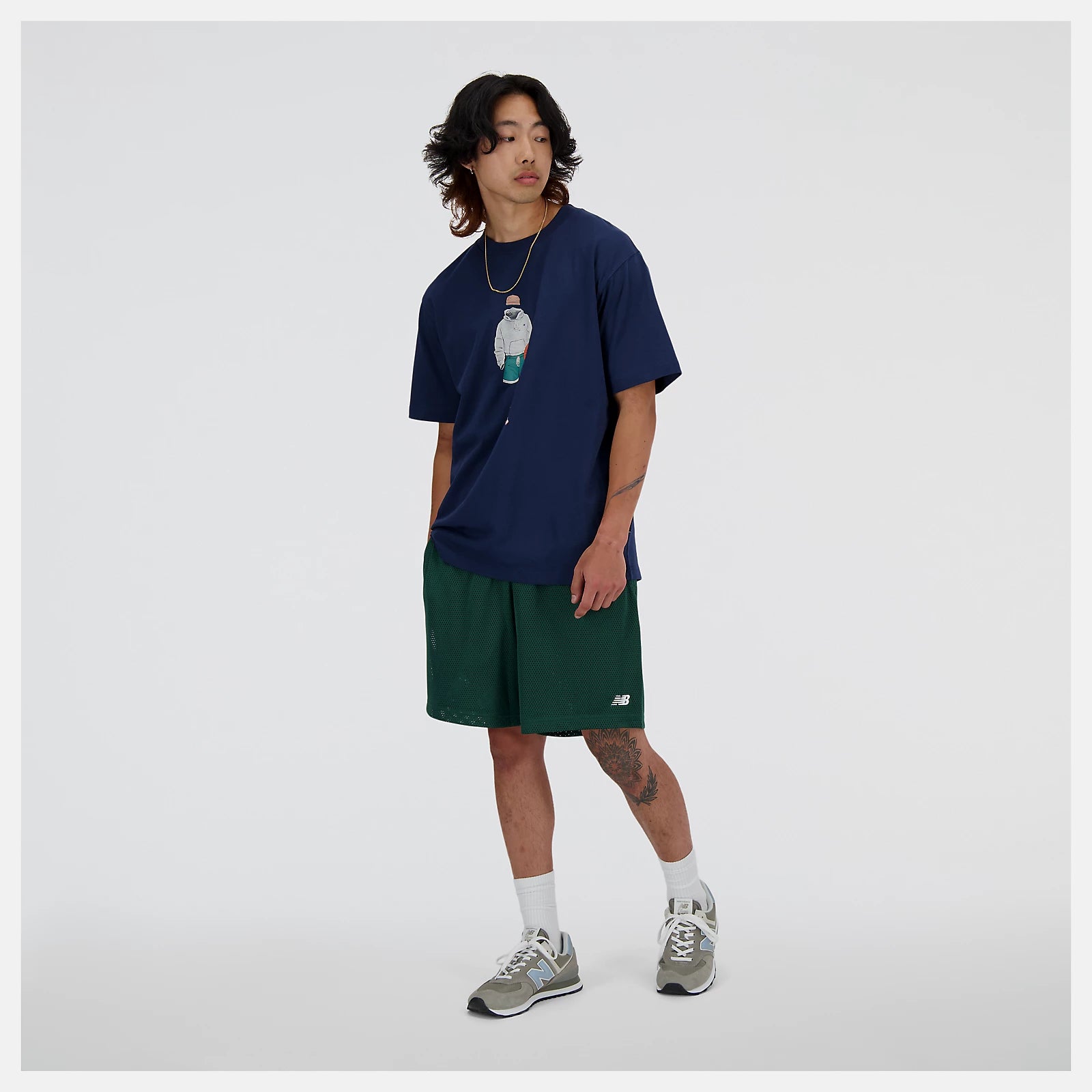 New Balance T-Shirt Athletics Basketball Marinho New Balance