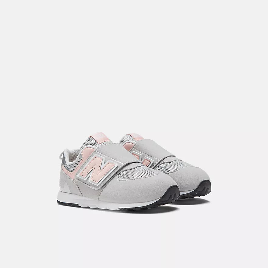 New Balance 574 Hook & Loop Cinza/Rosa New Balance