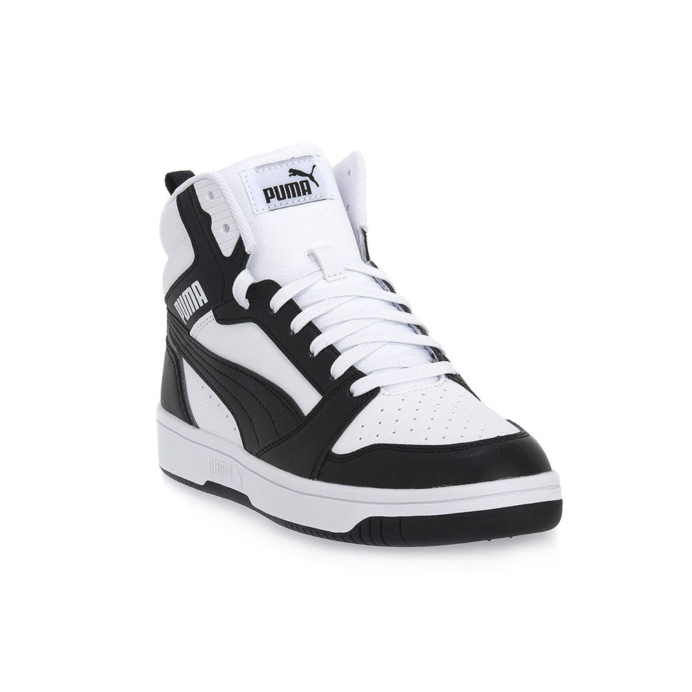 Puma Rebound V6 Mid Jr Branco/Preto Puma