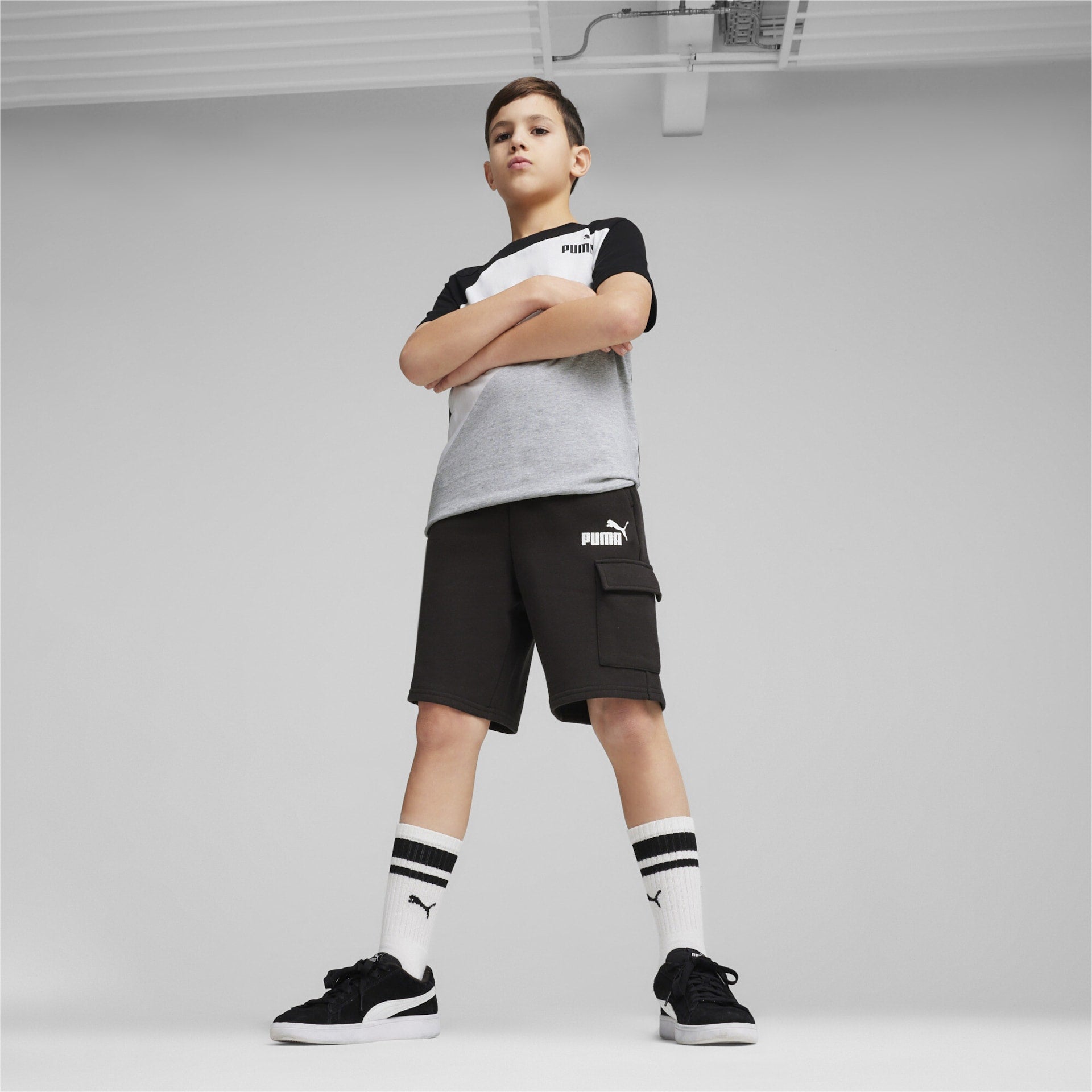 Puma ESS Cargo Calções Júnior Preto Puma