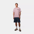 Carhartt WIP T-shirt Catalogue C Logo Rosa Carhartt 
