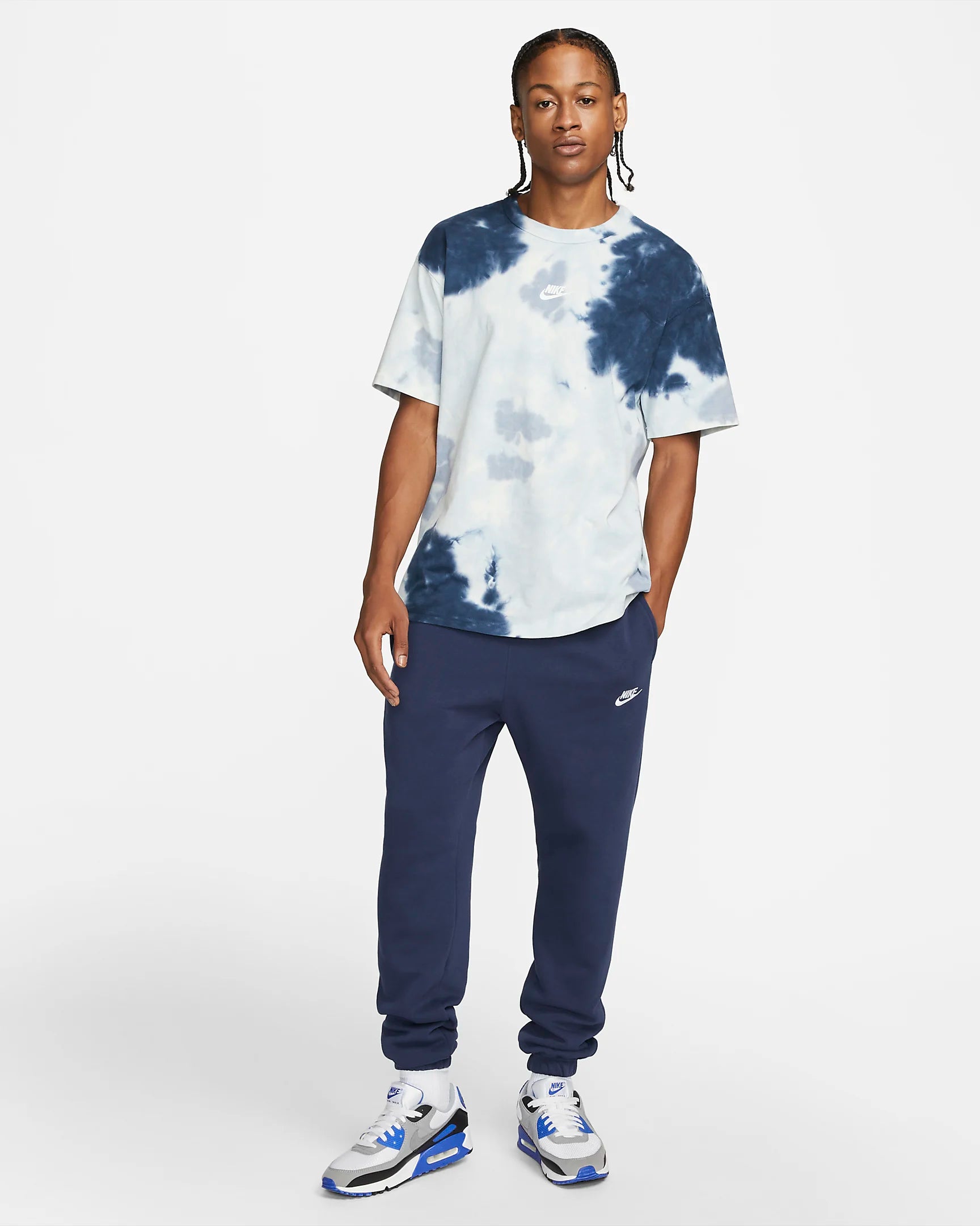 Nike Calças Cardadas Sportswear Azul Marinho Nike