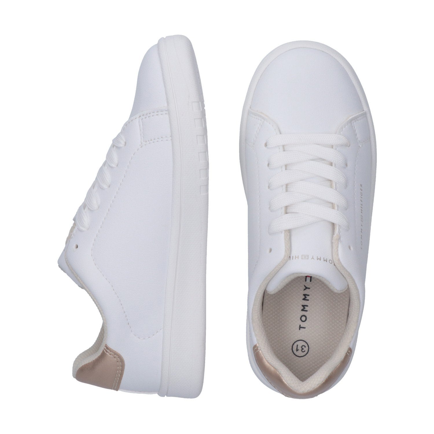Tommy Hilfiger Low Cut Lace-up Branco/Dourado Tommy Hilfiger 