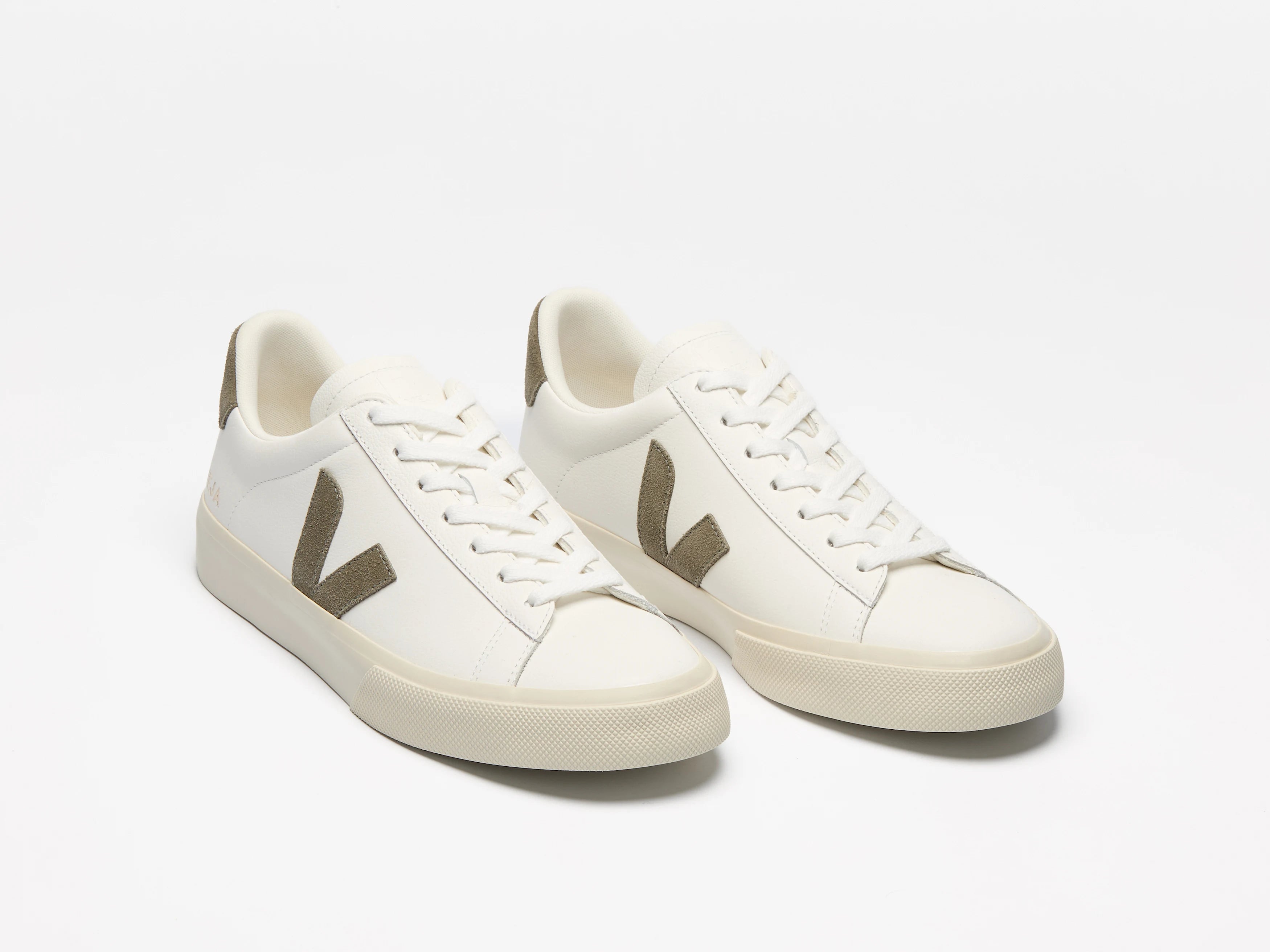 Veja Campo Leather Branco/Verde Veja 